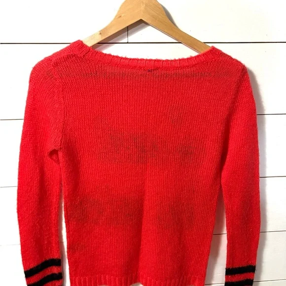 Charlotte Russe Red 'C'est La Vie' Sweater - Picture 4 of 6